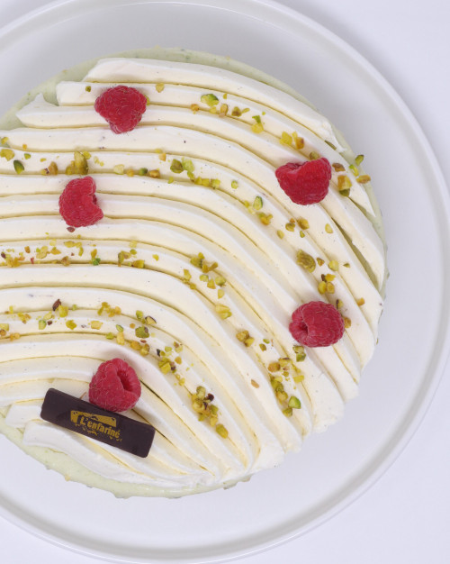 Entremets framboise-pistache (6 personnes)